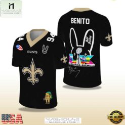 New Orleans Saints Football Bad Bunny 2026 Super Bowl LX Jersey Shirt
