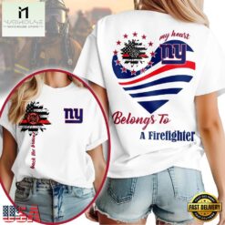 New York Giants 2026 NFL My Heart Belongs To A Firefighter Unisex T Shirt