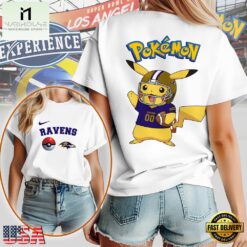 NFL Baltimore Ravens x Pokemon Premium Womens 3D Shirt