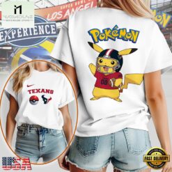 NFL Houston Texans x Pokemon Premium Womens 3D Shirt