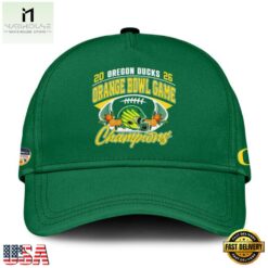 Oregon Ducks Football 2026 Orange Bowl Champions Limited Edition Green Cap