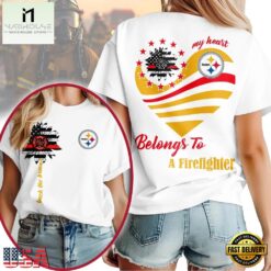 Pittsburgh Steelers 2026 NFL My Heart Belongs To A Firefighter Unisex T Shirt
