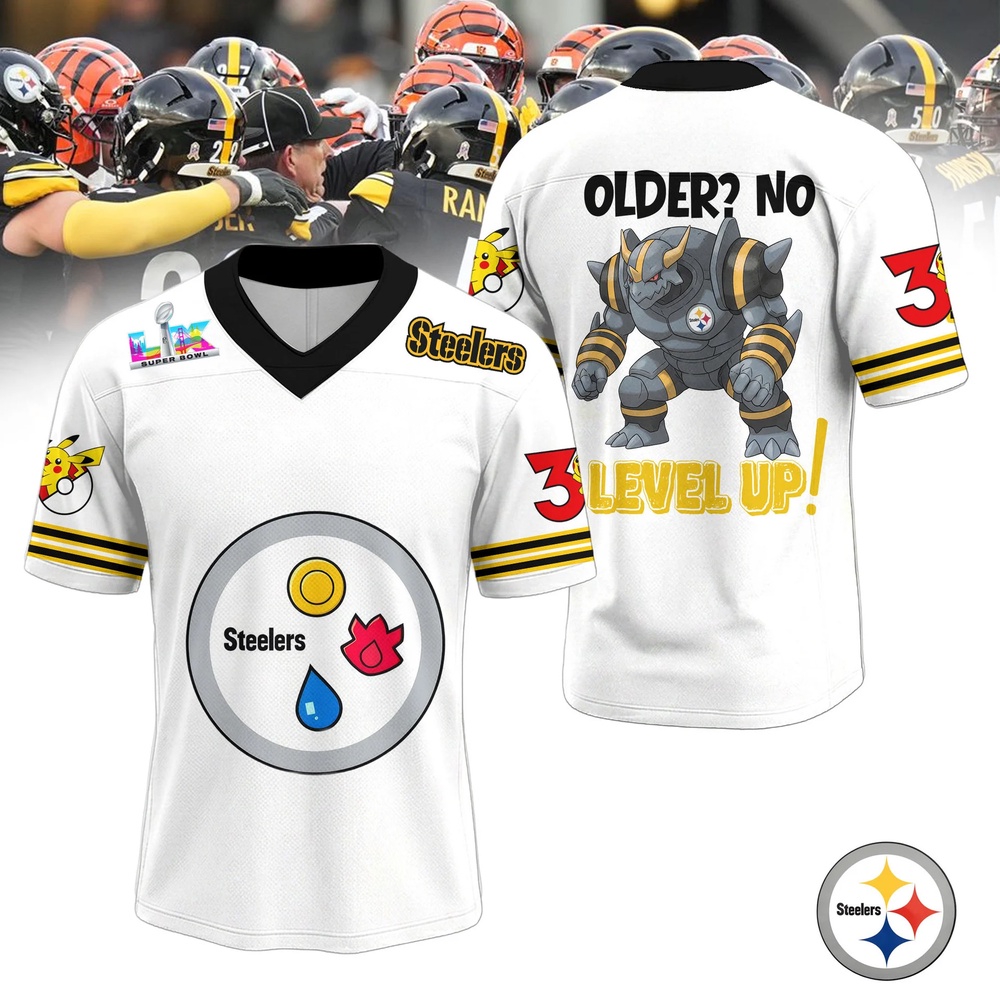 NFL Pittsburgh Steelers 2026 Super Bowl x Pokemon 30th Anniversary Football Jersey NFL Pittsburgh Steelers 2026 Super Bowl x Pokemon 30th Anniversary Football Jersey