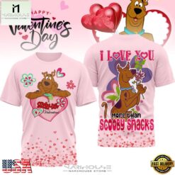 Scooby-Doo Happy Valentine’s Day 2026 Pink 3D Shirt