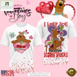 Scooby-Doo Happy Valentine’s Day 2026 White 3D Shirt