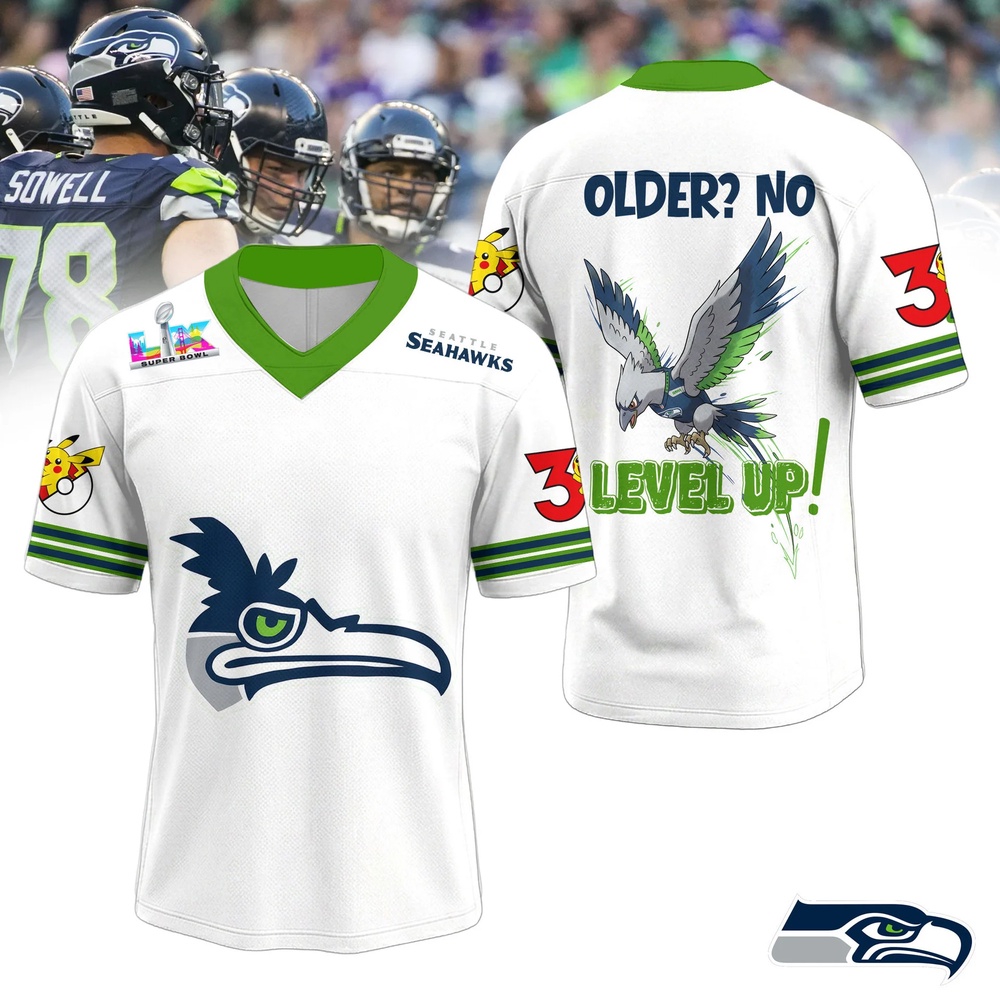 NFL Seattle Seahawks 2026 Super Bowl x Pokemon 30th Anniversary Football Jersey NFL Seattle Seahawks 2026 Super Bowl x Pokemon 30th Anniversary Football Jersey