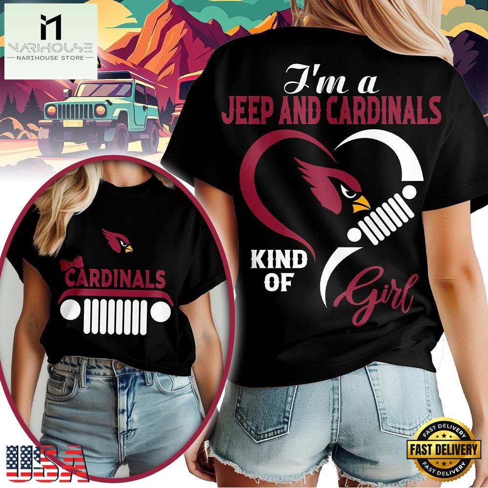 Arizona Cardinals NFL Jeep Girl Women's New 2026 Black T Shirt Arizona Cardinals NFL Jeep Girl Women's New 2026 Black T Shirt