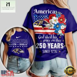Baltimore Ravens NFL America The Beautiful 250 Years 3D Shirt