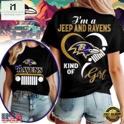 Baltimore Ravens NFL Jeep Girl Women's Black Shirt