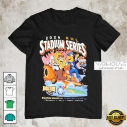 Boston Bruins Tampa Bay Lightning 2026 NHL Stadium Series Mascot T-Shirt