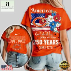Chicago Bears NFL America The Beautiful 250 Years 3D Shirt