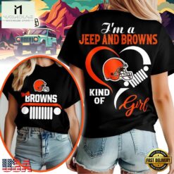 Cleveland Browns NFL Jeep Girl Women's Black Shirt