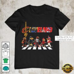 Cleveland City Abbey Road Cavaliers Monsters Browns Indians Mascot T-Shirt