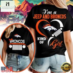 Denver Broncos NFL Jeep Girl Women's Black T Shirt