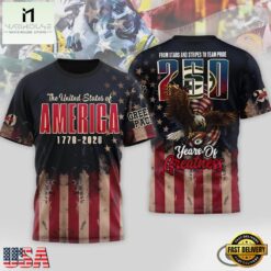 Green Bay Packers 2026 NFL 250th Anniversary Of America 3D Shirt