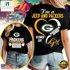 Green Bay Packers NFL Jeep Girl Women's Black Shirt