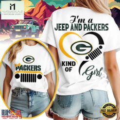 Green Bay Packers NFL Jeep Girl Women's White Shirt