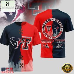 Houston Texans NFL x Texas Tech Red Raiders NCAA Limited Edition 3D Shirt