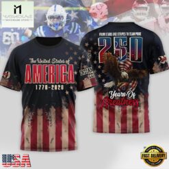 Indianapolis Colts 2026 NFL 250th Anniversary Of America 3D Shirt
