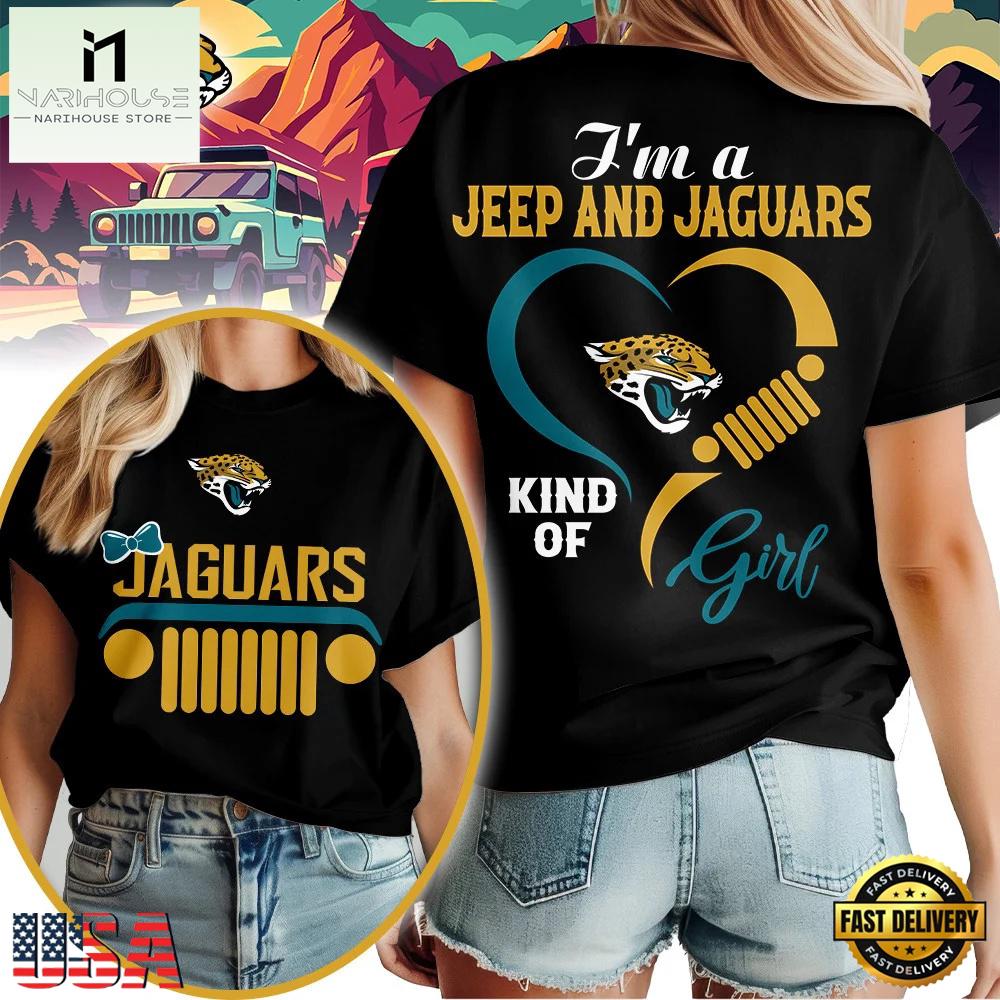 Jacksonville Jaguars NFL Jeep Girl Women's New 2026 Black 3D Shirt Jacksonville Jaguars NFL Jeep Girl Women's New 2026 Black 3D Shirt