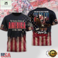 Kansas City Chiefs 2026 NFL 250th Anniversary Of America 3D Shirt