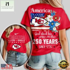 Kansas City Chiefs NFL America The Beautiful 250 Years 3D Shirt