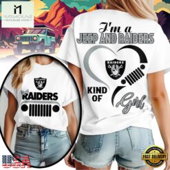 Las Vegas Raiders NFL Jeep Girl Women's White Shirt