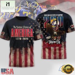 Los Angeles Rams 2026 NFL 250th Anniversary Of America 3D Shirt