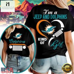 Miami Dolphins NFL Jeep Girl Women's Black T-Shirt