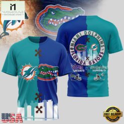 Miami Dolphins NFL x Florida Gators NCAA Limited Edition 3D Shirt