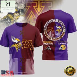 Minnesota Vikings NFL x Minnesota Golden Gophers NCAA Limited Edition 3D Shirt