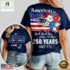 New England Patriots NFL America The Beautiful 250 Years 3D Shirt