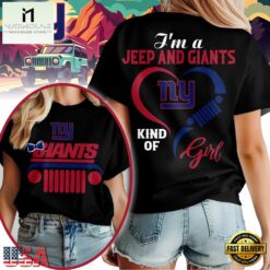 New York Giants NFL Jeep Girl Women's Black Shirt