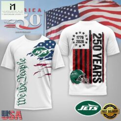 New York Jets NFL We The People USA 250th Anniversary White T Shirt