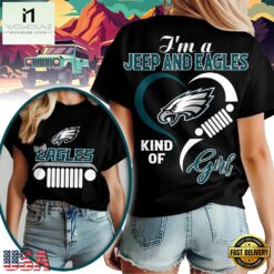 Philadelphia Eagles NFL Jeep Girl Women's Black Shirt
