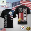 Pittsburgh Steelers NFL We The People USA 250th Anniversary Black T Shirt