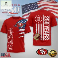 San Francisco 49ers NFL We The People USA 250th Anniversary All Over Print Shirt