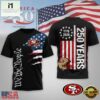 San Francisco 49ers NFL We The People USA 250th Anniversary Black T Shirt