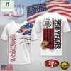 San Francisco 49ers NFL We The People USA 250th Anniversary White T Shirt