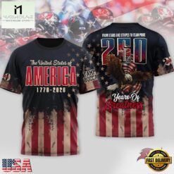 Tampa Bay Buccaneers 2026 NFL 250th Anniversary Of America 3D Shirt