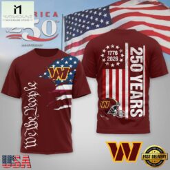 Washington Commanders NFL We The People USA 250th Anniversary All Over Print Shirt