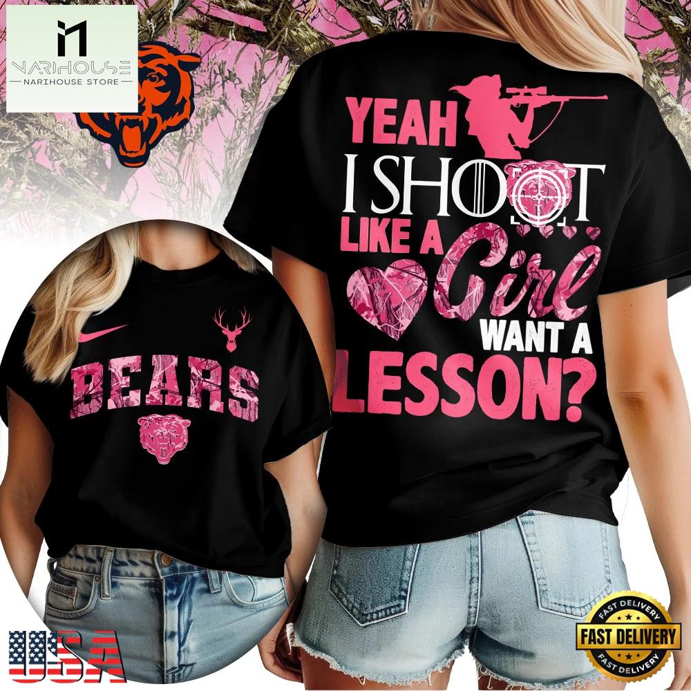 Chicago Bears NFL Shoot Like A Girl Women Shirt Chicago Bears NFL Shoot Like A Girl Women Shirt