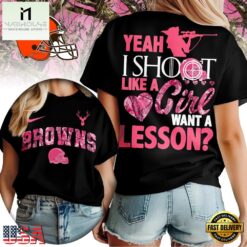 Cleveland Browns Premium NFL Shoot Like A Girl Women Shirt