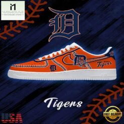 Detroit Baseball Limited Edition Nike Air Force 1 Sneakers Shoes