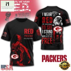 Green Bay Packers 2026 NFL RED Friday 3D T Shirt