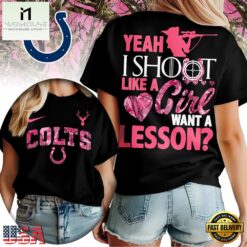 Indianapolis Colts Premium NFL Shoot Like A Girl Women Shirt