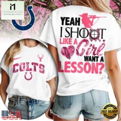Indianapolis Colts Premium NFL Shoot Like A Girl Women T-Shirt