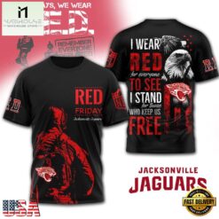 Jacksonville Jaguars 2026 NFL RED Friday 3D T Shirt