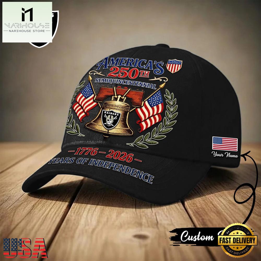 NFL Las Vegas Raiders US 250Th Anniversary Custom Name Classic Cap Hat NFL Las Vegas Raiders US 250Th Anniversary Custom Name Classic Cap Hat