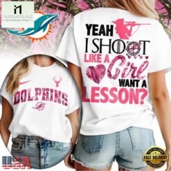 Miami Dolphins Premium NFL Shoot Like A Girl Women 3D Shirt